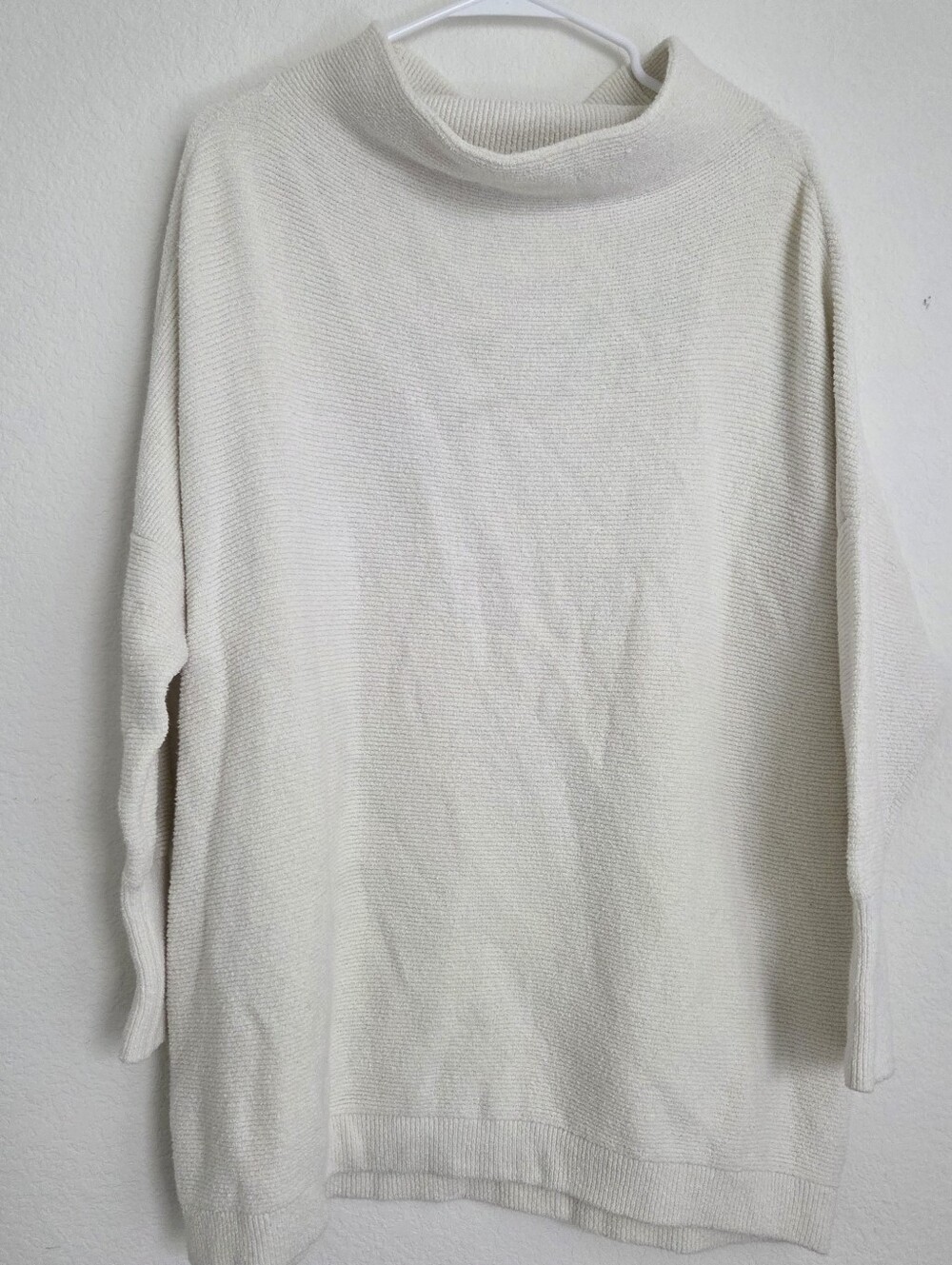 Free People Tunic Mockneck Cream Funnel Neck Women's Sweater Dress Size XS